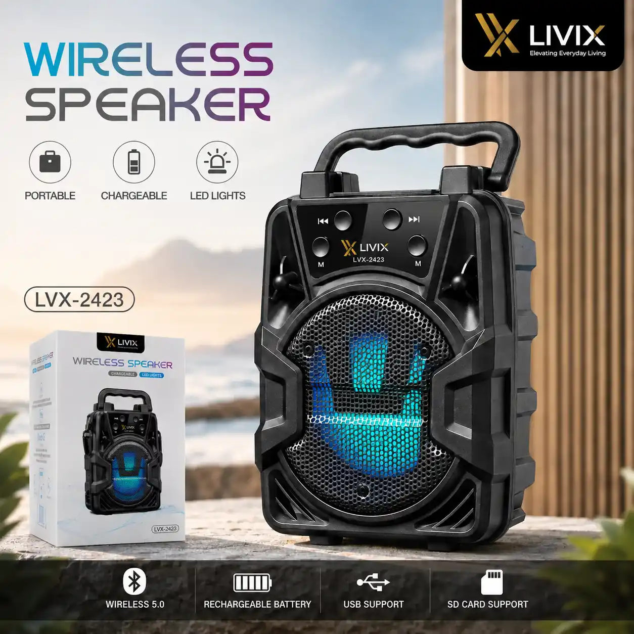 LVX-2423 Bluetooth MP3 Speaker