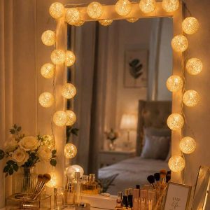 Cotton Ball Fairy Lights